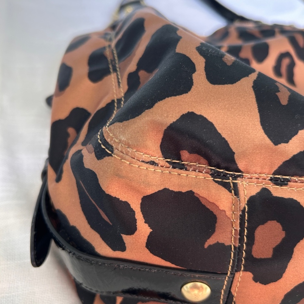 RARE FIND - Coach Madison Ocelot Leopard-Print Shoulder Bag in Brown and Black - Picture 9 of 16